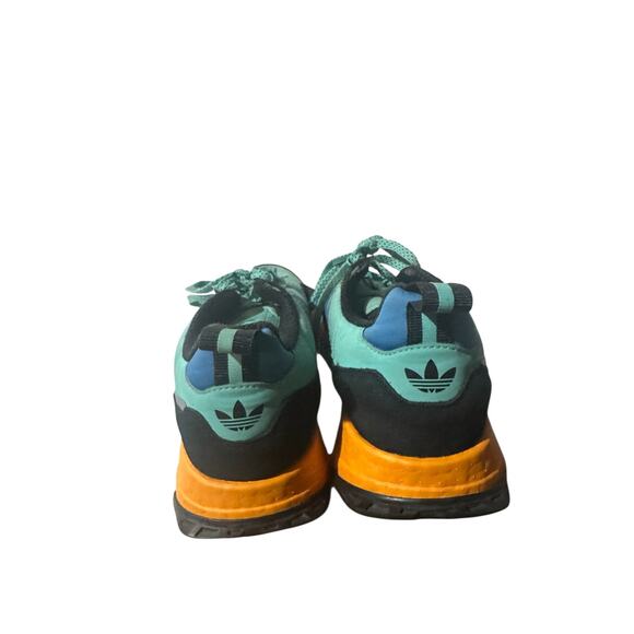 Adidas ZX 1K Boost-Seasonality Acid Mint Black GX6569 Size 7 Distressed - Picture 5 of 8
